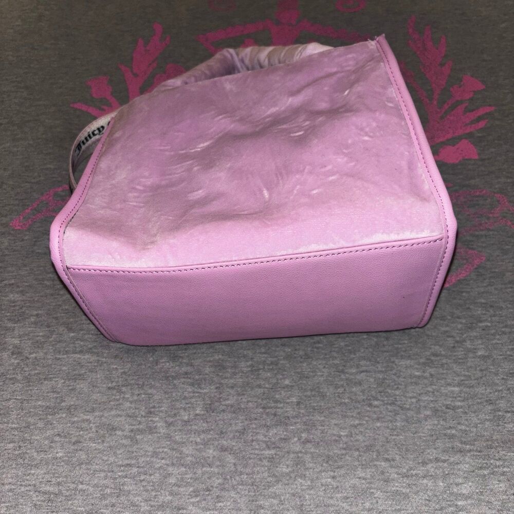 Juicy Couture Extra Spender Mini Tote Fondant Pink Velvet Handbag Crossbody - Picture 5 of 11